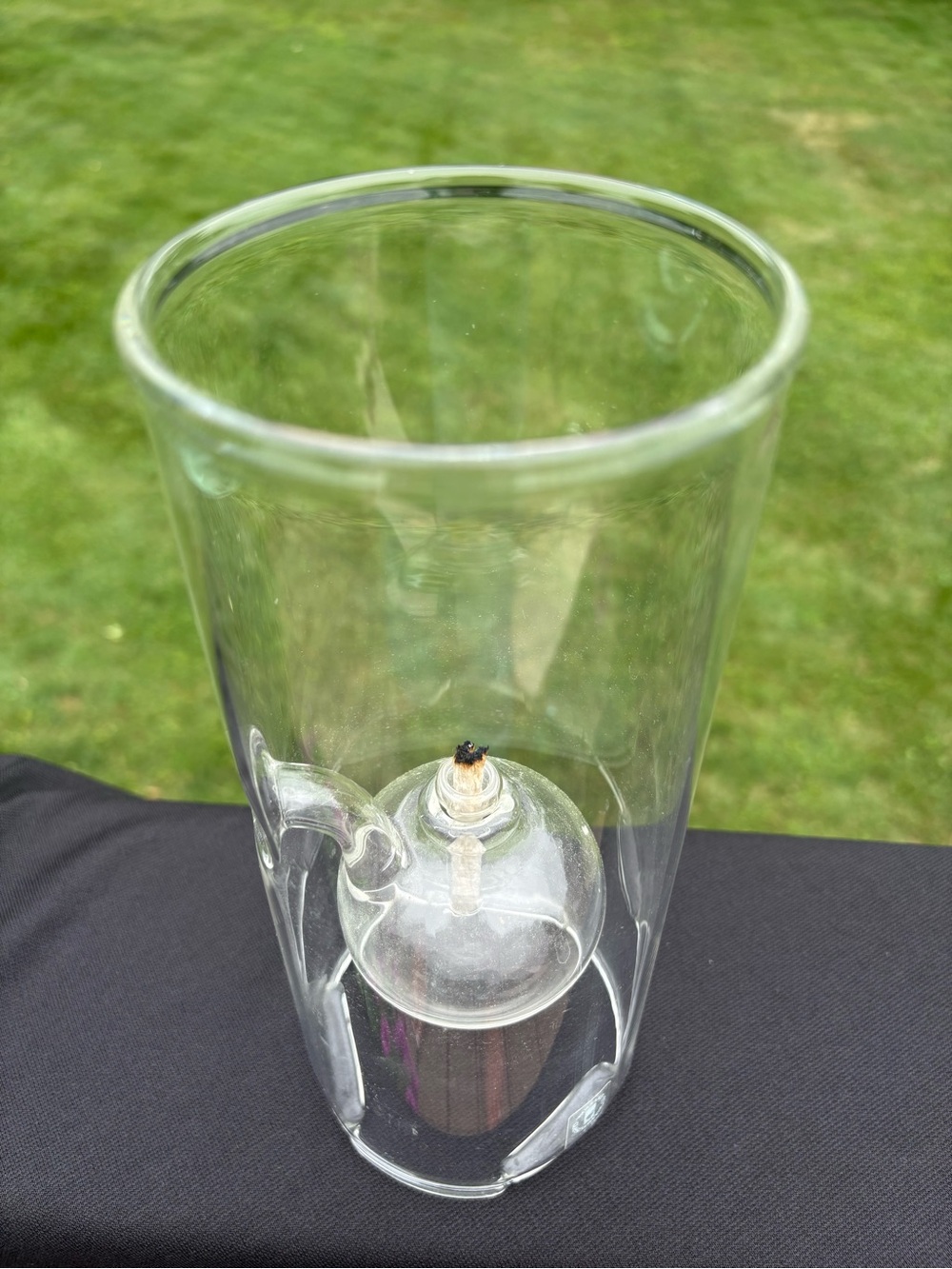 Wolfard 9” Classic Hand-Blown Glass Oil Lamp with wick USA - Picture 5 of 8